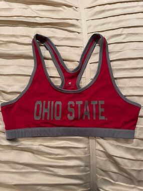 Ohio State Red & Gray Sports Bra XL